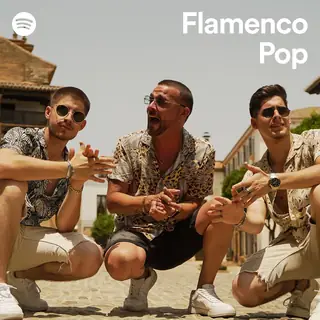 Portada de la lista «Flamenco Pop» de Spotify con Kike & Manu y Manuel González (Ex Rebujito), en la captura que publicó Kike & Manu en Instagram (julio de 2023)