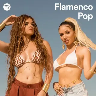 Portada de la lista «Flamenco Pop» de Spotify con Joana Santos y Melody, en la captura que publicó Joana Santos en Instagram (octubre de 2023)