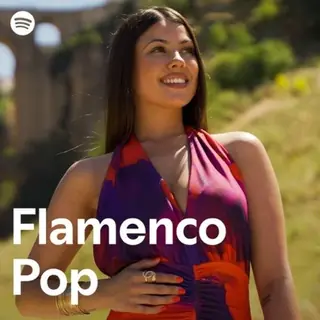 Portada de la lista «Flamenco Pop» de Spotify con Paula Díez, en la captura que publicó Paula Díez en Instagram (julio de 2025)