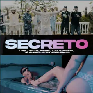 Portada de «Secreto», de Liderj, Anthony, Deikirisy, Brahms, Cayden Lazare, Tino JJ, Jhaylar, Jthyago y Caleb